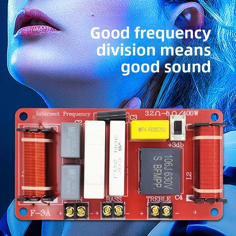 Professional 500W High Power Hifi 2 Way Crossover One High One Low Frequency Divider For KTV Stage Speaker Audio