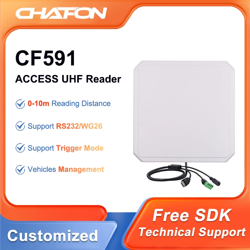 CHAFON CF591 865~868MHz 8M RFID UHF Access Reader with WG26 for car parking