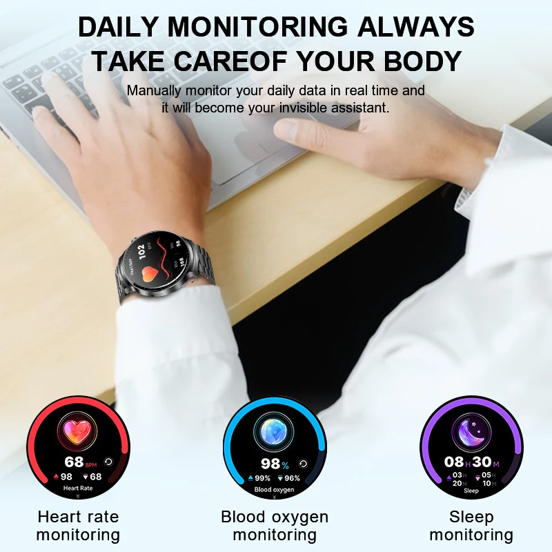 LIGE New Smart Watch TWS 2-in-1 Headset Bluetooth Call Earphones Heart Rate Health Monitoring Headphones Play Music Smartwatches
