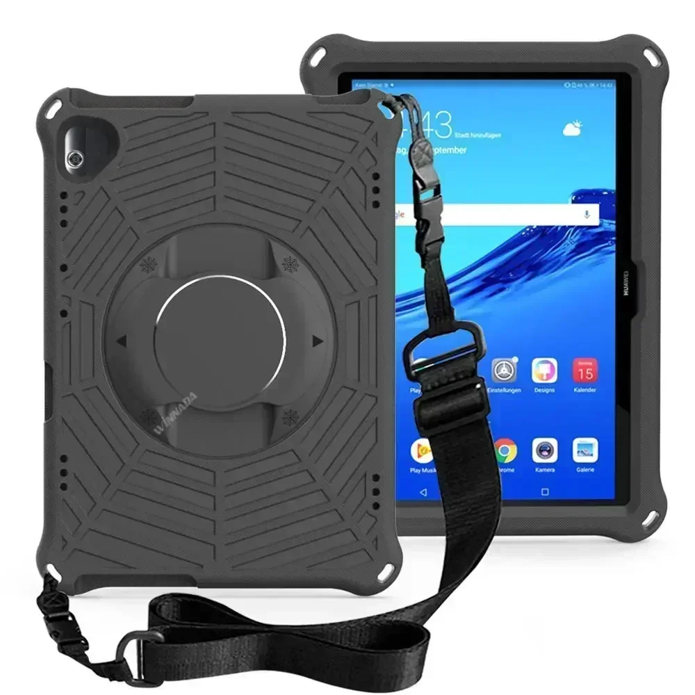 

For huawei mediapad t5 case 10.1 Inch with strap Bracket function EVA full body funda tablet cover for kids