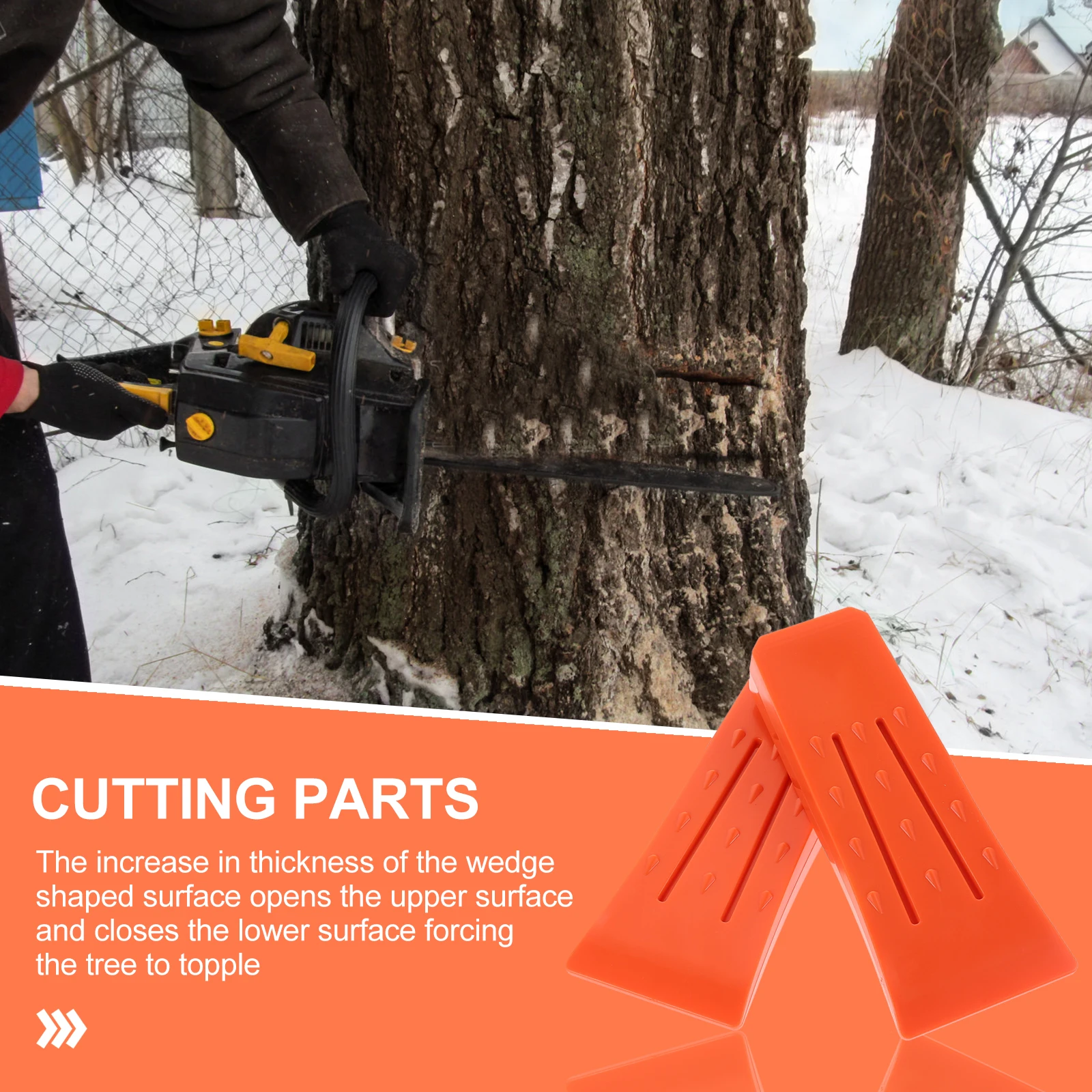 

2pcs Durable Plastic Chainsaw Wedge Woodcutting Accessory Tree Cutting Supplies Felling Logging Tool Power Tool Wood Splitting