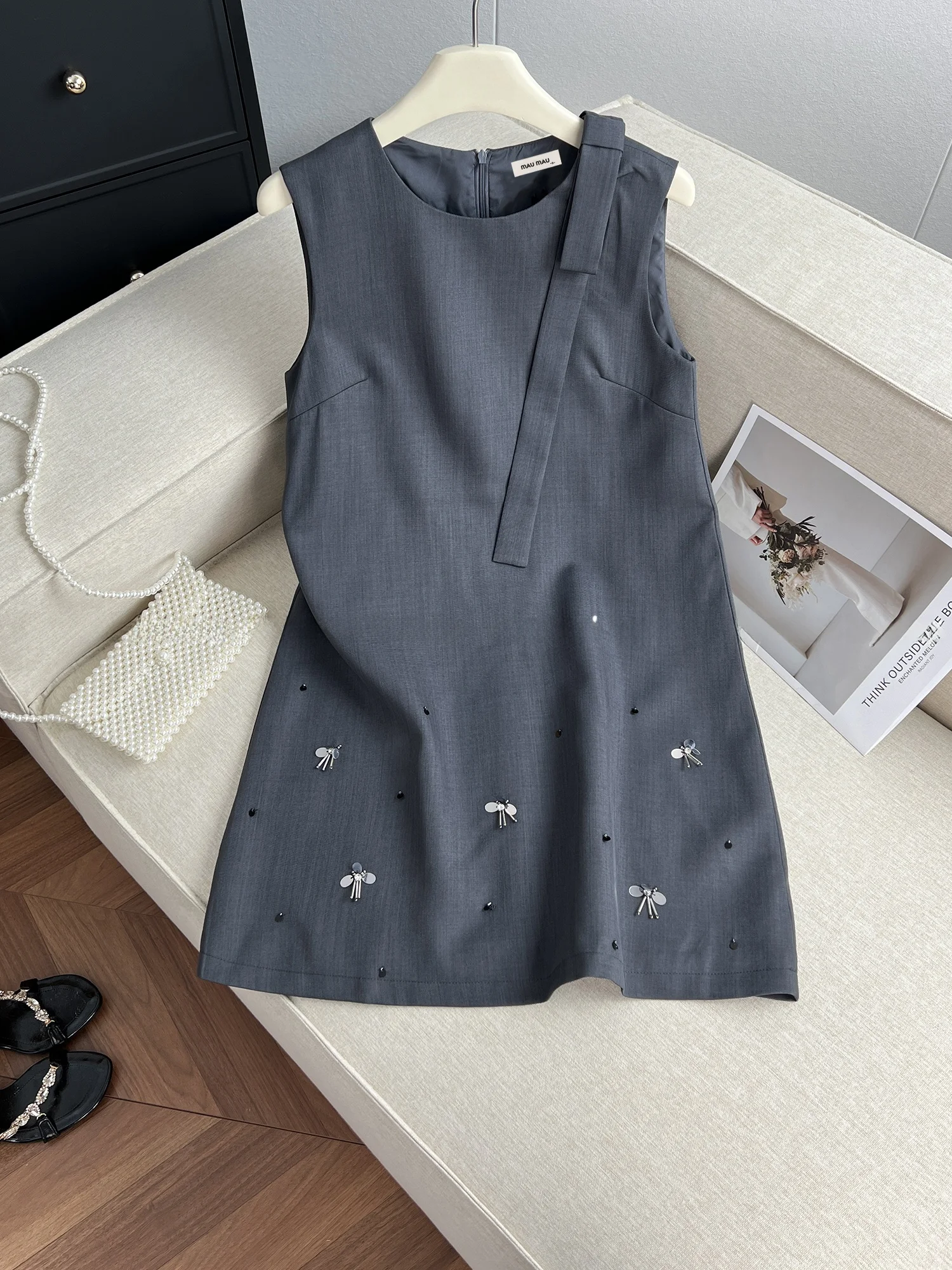 التخسيس Faionable الصيف جديد Sle الخصر Cinched عقدة الترتر سترة الدكتور الفرنسية Sle l الخصر النسيج الناعم أ...