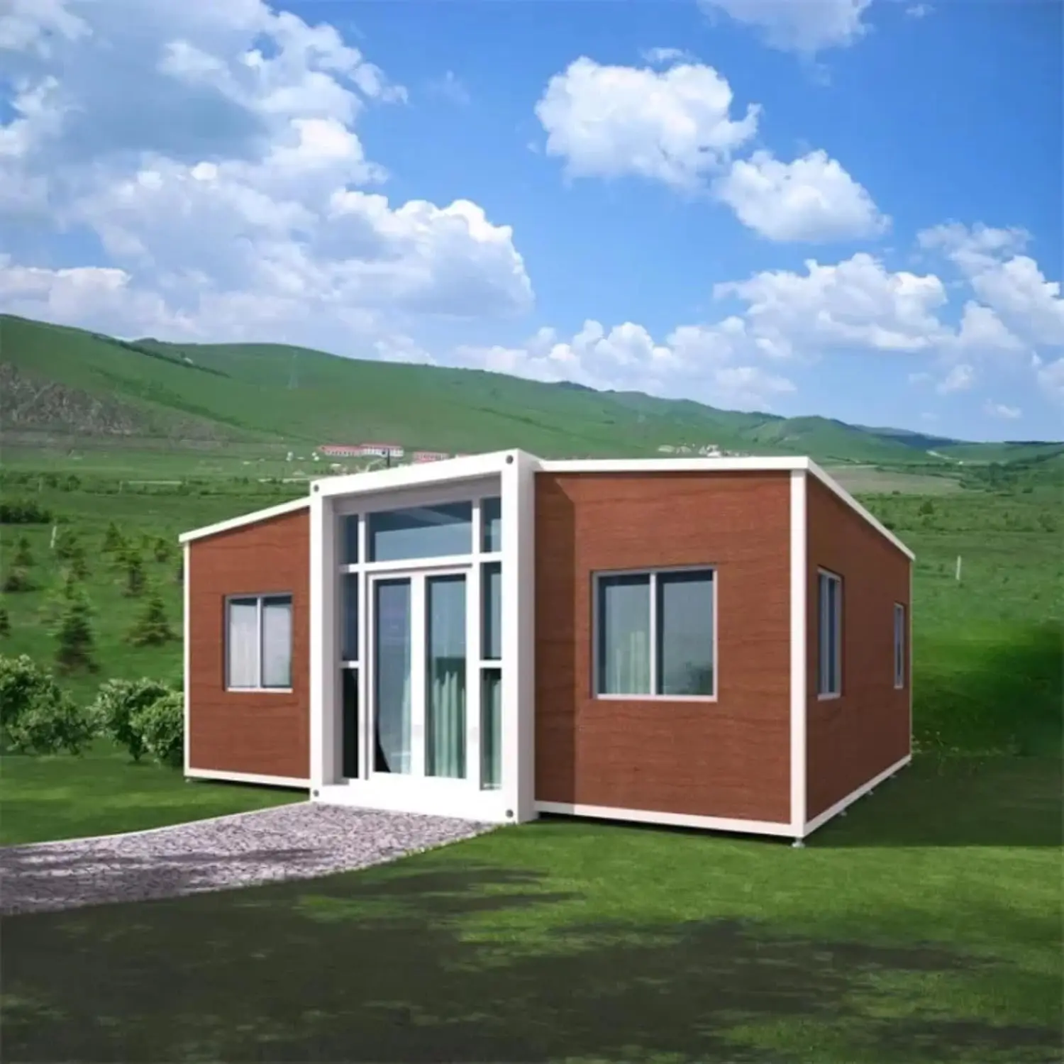 

Custom Fast Assembly Modern Folding Houses Expandable Foldable and Portable 20ft Prefabricated Sandwich Panel Container House