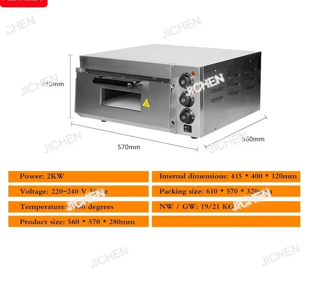 Horno eléctrico para Pizza, tostadora, horno para panadero, máquina para hornear amplia de una sola capa, horno eléctrico para hornear, cocina, microondas, nuevo, shipp
