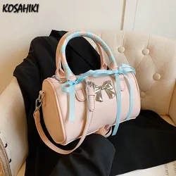 Modne, eleganckie torebki damskie z kokardką Sweet Y2k Estetyczna moda Dopasowana torba na ramię Koreańskie eleganckie damskie torby Crossbody