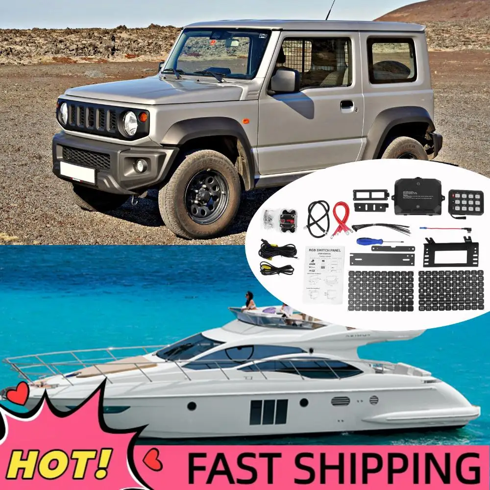 

Электронная релейная система 12/24 В, автомобильная сенсорная панель переключателей, универсальная панель управления с подсветкой «сделай сам», панель управления для светодиодной панели