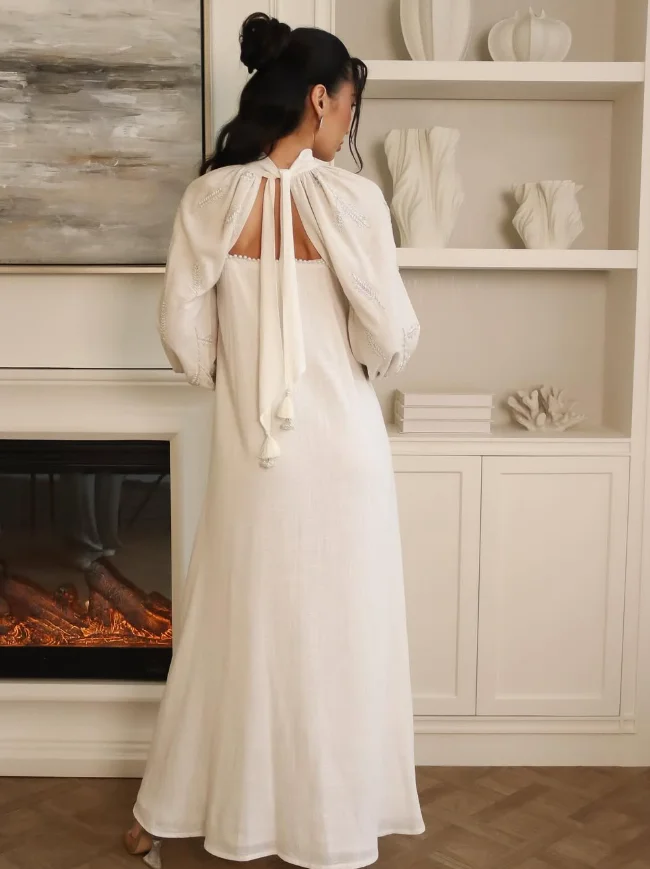 فساتين سهرة مخصصة عالية الجودة بدون حمالات بطول الكاحل مطرز باللون الأبيض للحفلات الراقصة Abiye Uzun Elbise Modelleri Fساتين Sheer