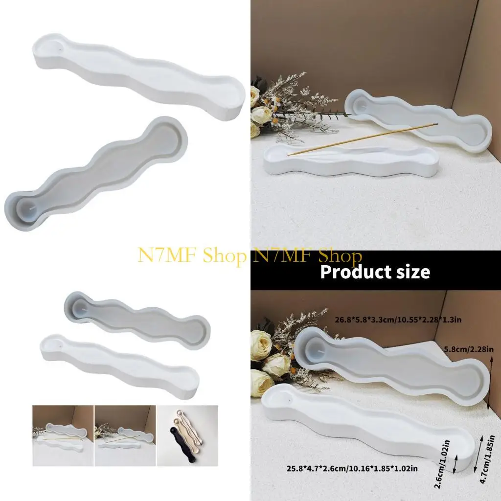 

N7MF гибкая силиконовая форма для держателя благовоний, основа для хранения палочек для благовоний, форма для украшения дома для