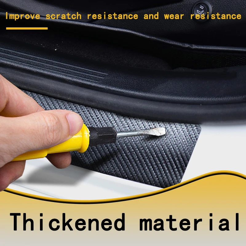 Car Door Sill Carbon Fiber Sticker Threshold Side Anti Scratch Waterproof For VW Volkswagen Bora Accessories Guards Decals