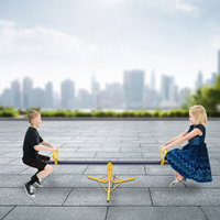 Outdoor Kids Seesaw with Non-Slip Seats 360° Rotation Teeterboard Heavy-Duty Children's Teeter Totter for Ages 3+