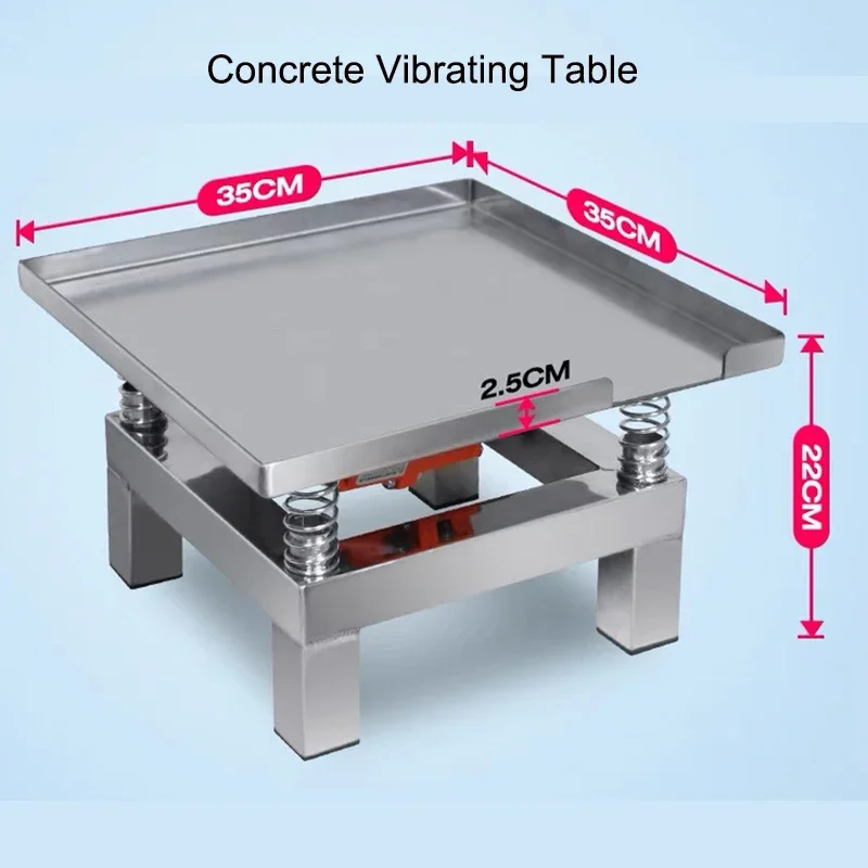 

3000rpm Concrete Vibrating Table Small Vibration Test Bench Test Block Vibration Platform Stainless Steel Mini Vibration Table