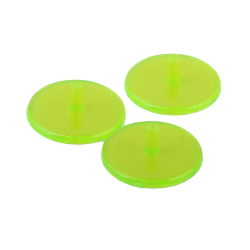 Golf Ball Mark Yellow Plastic Round Transparent Marker Practical Golf Accessory for Training and Green Positioning