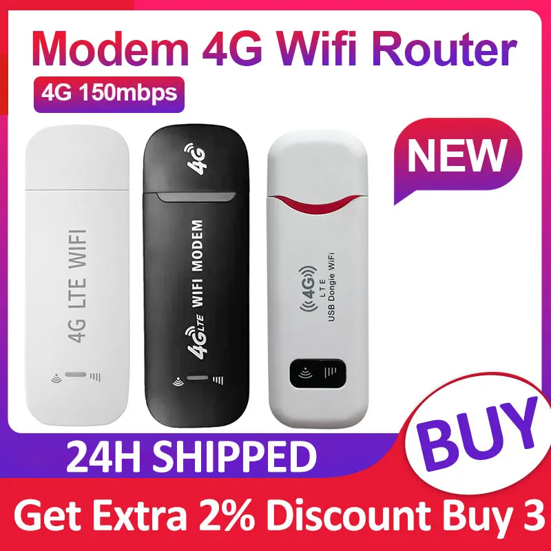 4G Wifi Router 3G 4G LTE Wireless Portable WIFI Mobile Hotspot Firewall WiFi Repeater USB Dongle Car Wi-fi Router Sim Card Slot