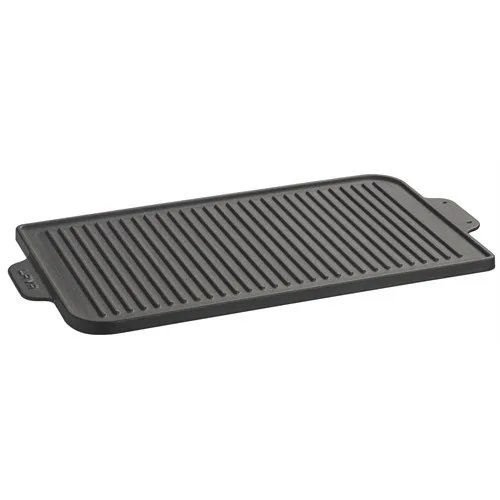 Lava Griddle, One Side Flat Other Side Grid Surface, 26 X47cm. Metal Handle,