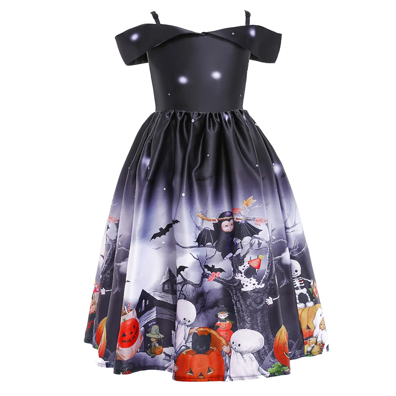 

Halloween Witch Cosplay Girl Dress Christmas Halloween Vampire Costume Girl Party Princess Dress Children Kids Clothes 8 12 Year