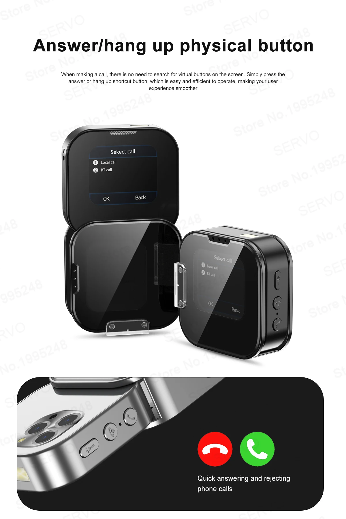 SERVO I19 ROTATE Touch Screen Mini Mobile Phone 2G 2SIM Magic Voice Bluetooth Dial FM Radio 90° Rotating Small Feature Cellphone