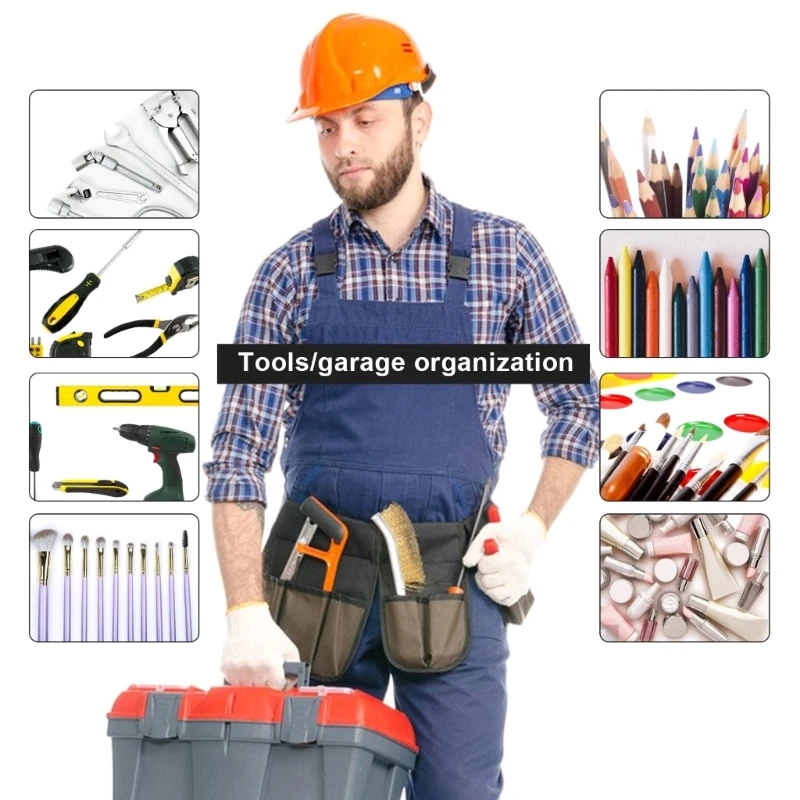 Túi đựng dụng cụ có dây kéo bằng vải bền bỉ Dụng cụ tổ chức túi dụng cụ đa năng, Túi đựng dụng cụ tuốc nơ vít Bảo vệ đáng tin 2)