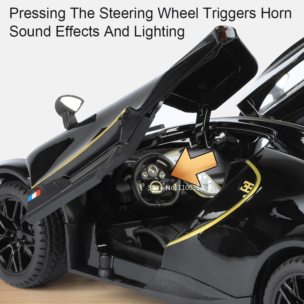 Tourbillon MC20 en alliage moulé sous pression 1:24, modèle de voitures, portes de jouets pouvant ouvertes, roue de voiture Miniature, véhicule rétractable, cadeaux de Festival pour enfants