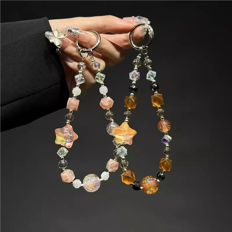 

Pentagram Mobile Phone Lanyard, Retro Crystal Bag Exquisite Pendant