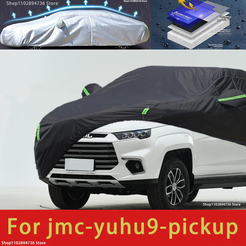 

For JMC Yuhu9 Fit Outdoor Protection Full Car Covers Snow Cover Sunshade Waterproof Dustproof Exterior black car cover