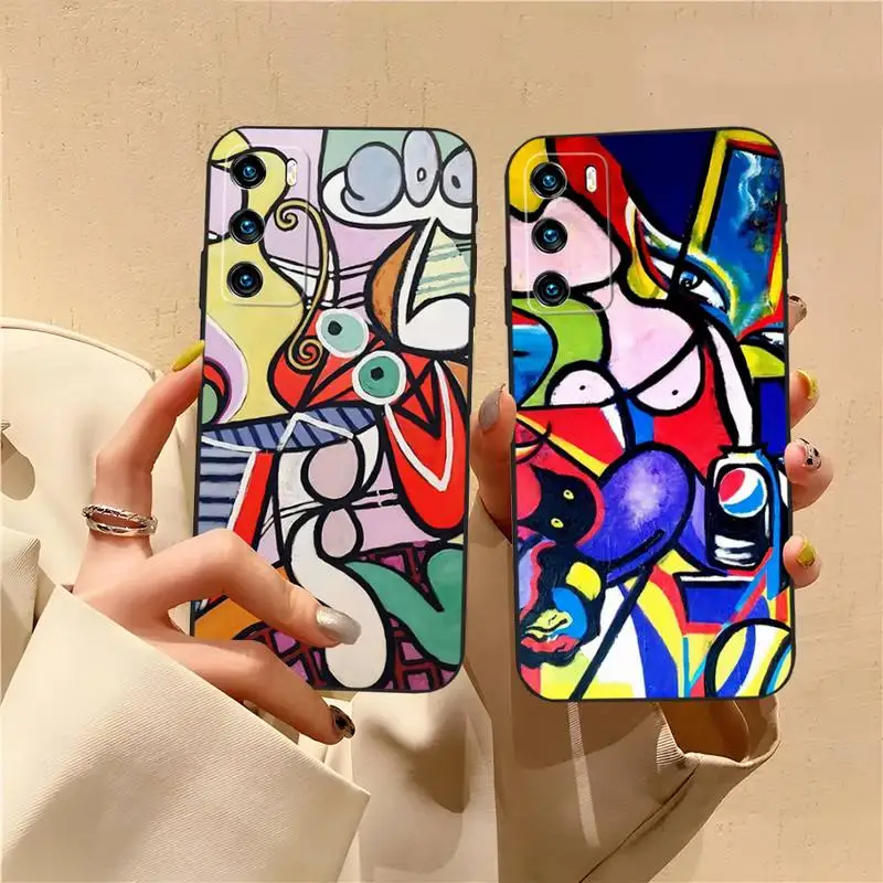 Picasso Abstract Art Phone Case For Huawei P40Pro P30 P20 P10 Plus Lite Pro Y5 Y6 Y7 Y8 PSMART 2019 2020 Funda Shell Cover