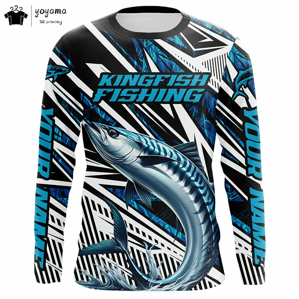 Fish Print Men's Clothing Casual Men's Long Sleeve T-shirt 3D Print T shirt Men T-shirts for Men Fish Graphic T-shirt Street Top