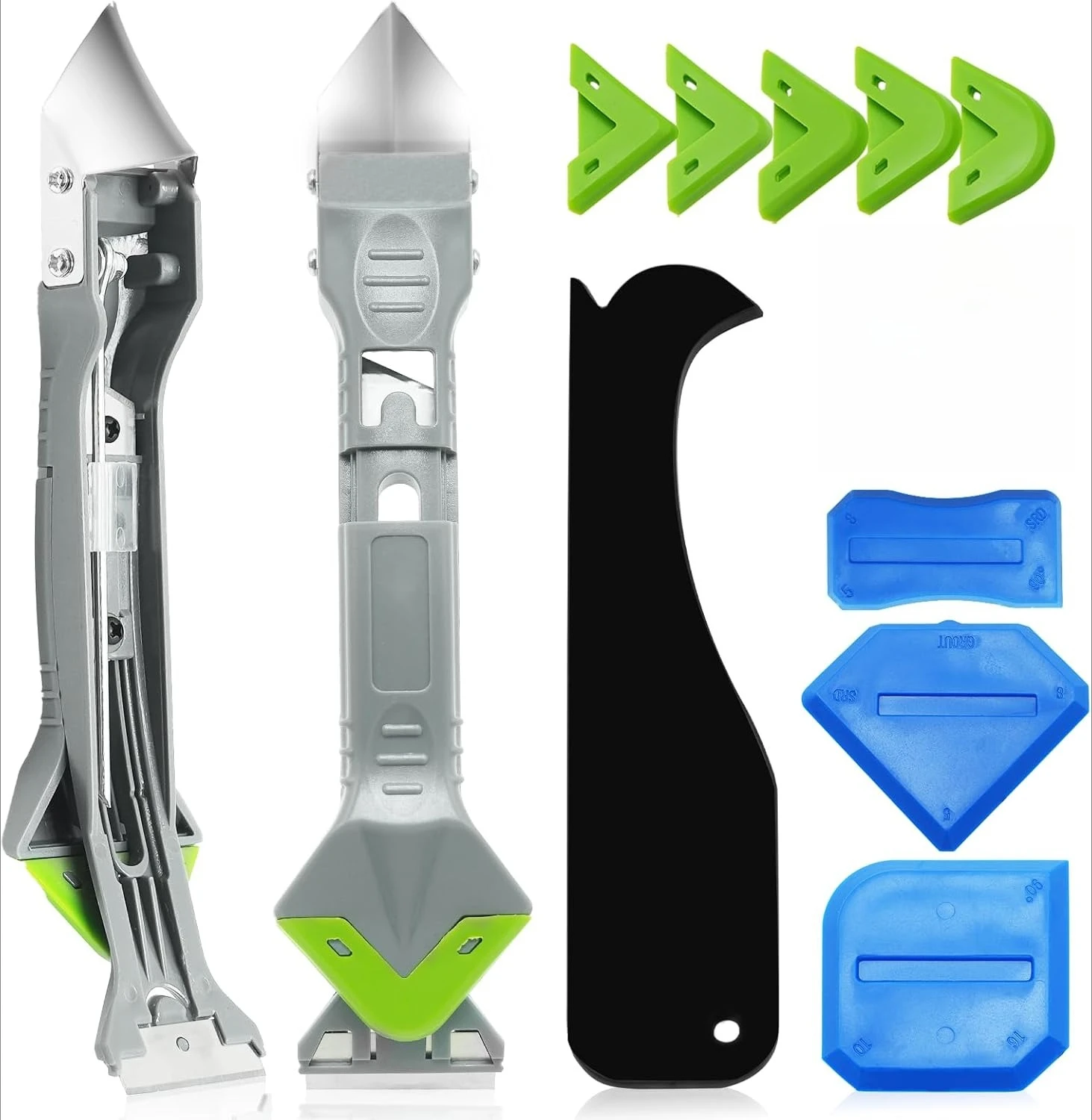 

5 в 1, силиконовые инструменты для уплотнения, средство для удаления герметика, набор инструментов для отделки, набор для затирки, скребок для удаления формы для кухонного окна