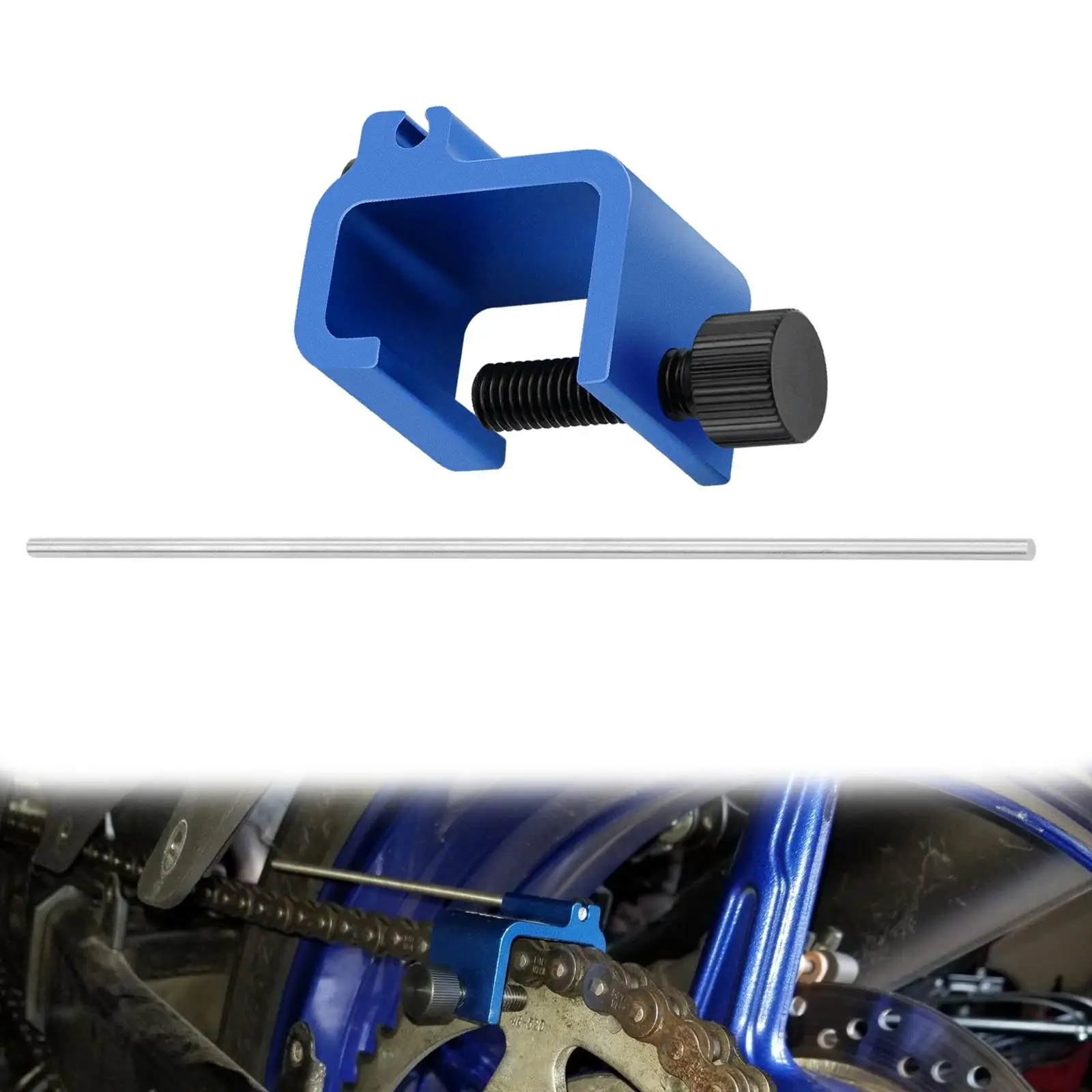 

Инструмент для выравнивания цепи, совместимый с универсальной стальной технической обработкой, профессиональная сверхмощная регулировка цепи звездочки для грязевых велосипедов