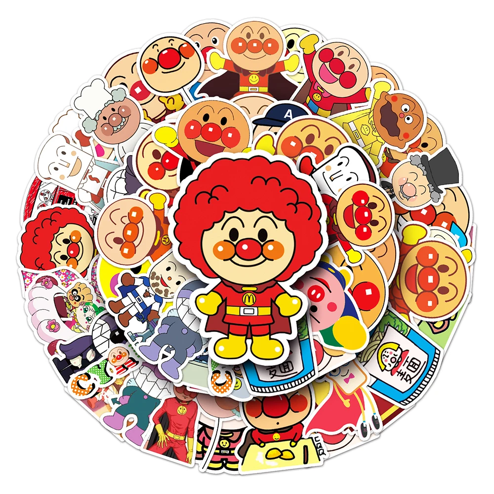 10/30/52pcs Anpanman Graffiti Sticker Anime Cartoon Kawaii Batakosan Decals for Suitcase Journal Stationery Stickers Kid Toy