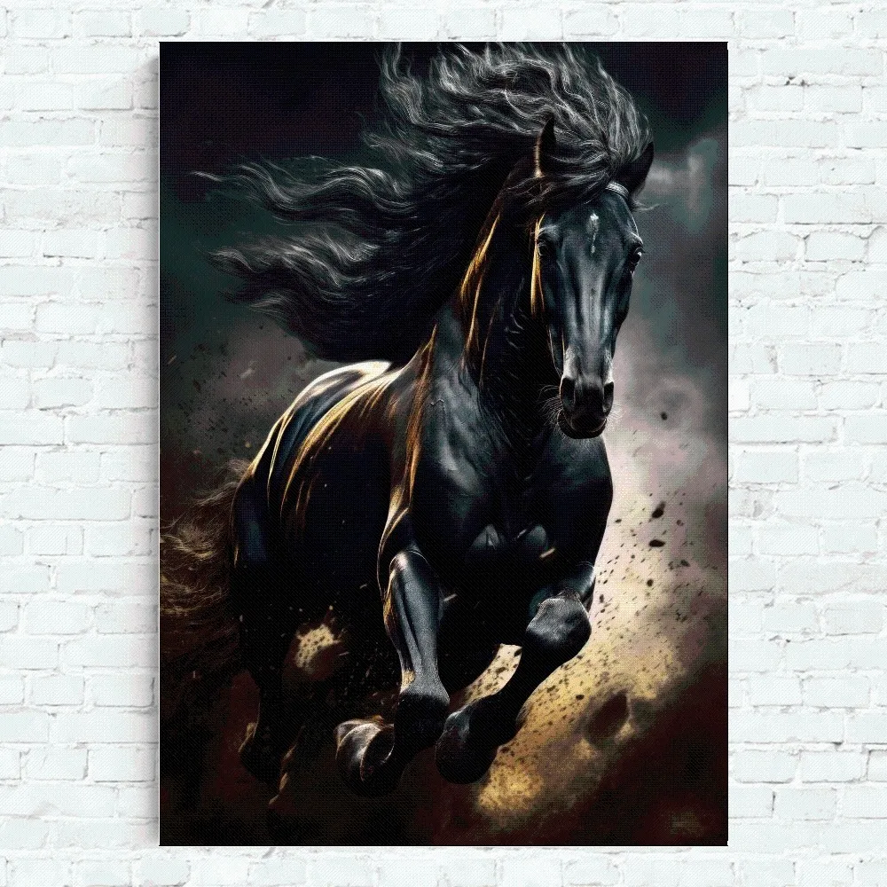 Domineering Cool Horse Poster Home Office Wall Bedroom Living Room Kitchen Decoration Painting