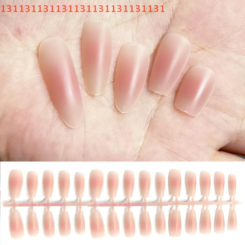 30 個ブラッシュカラーフェイクネイル取り外し可能な付け爪ウェアラブルプレスオンフェイクネイルネイルチップネイルアートエクステンションツール