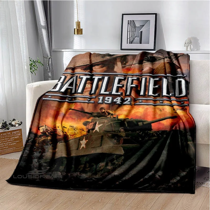 Game Print Blanket Picnic Blankets Warm Blanket Soft and Battlefield Comfortable Blanket Home Travel Birthday Gift Home Textiles