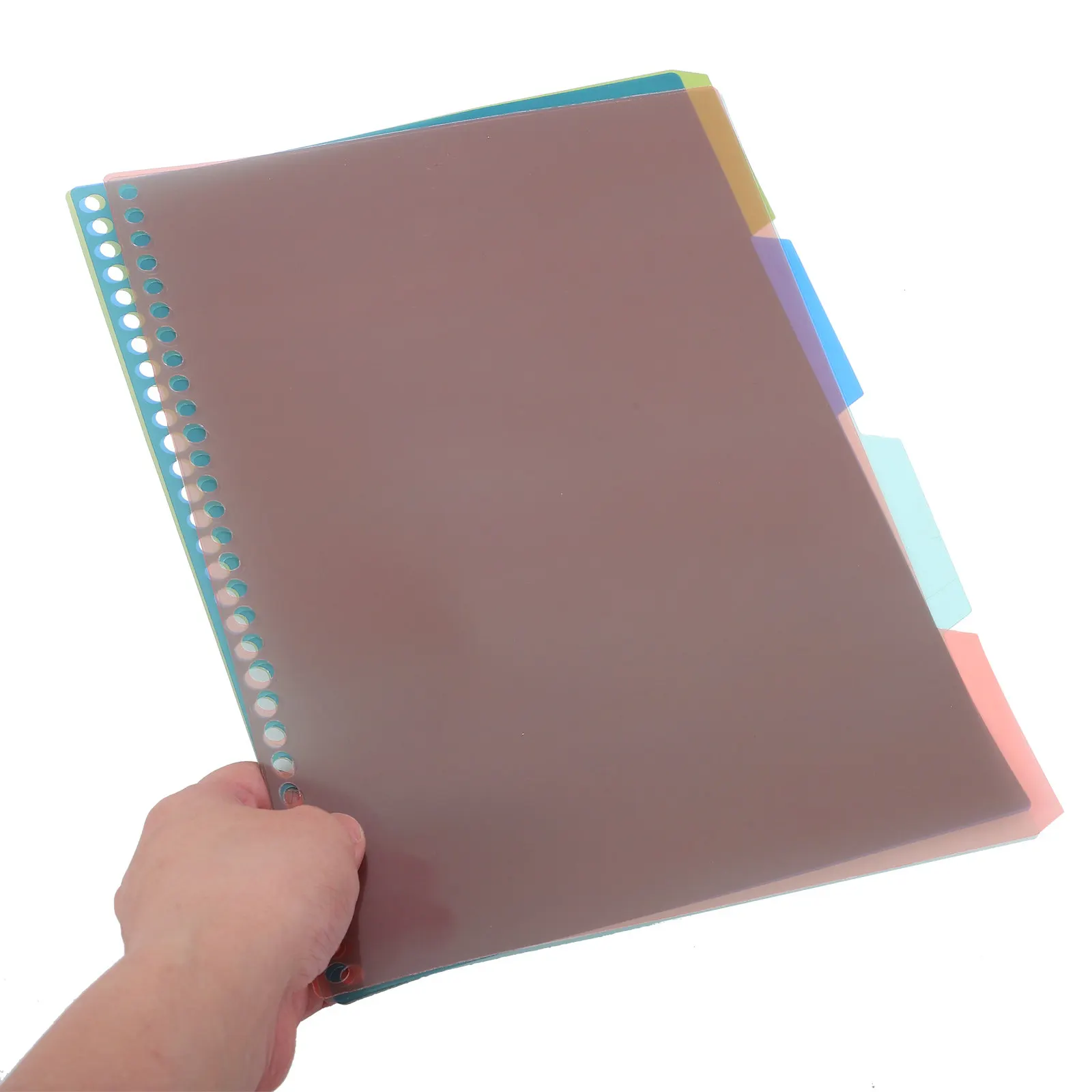 4Sets Plastic Index Dividers for Binder A4 Loose Leaf Notebook Tab Dividers Office School Study Organization Page Markers