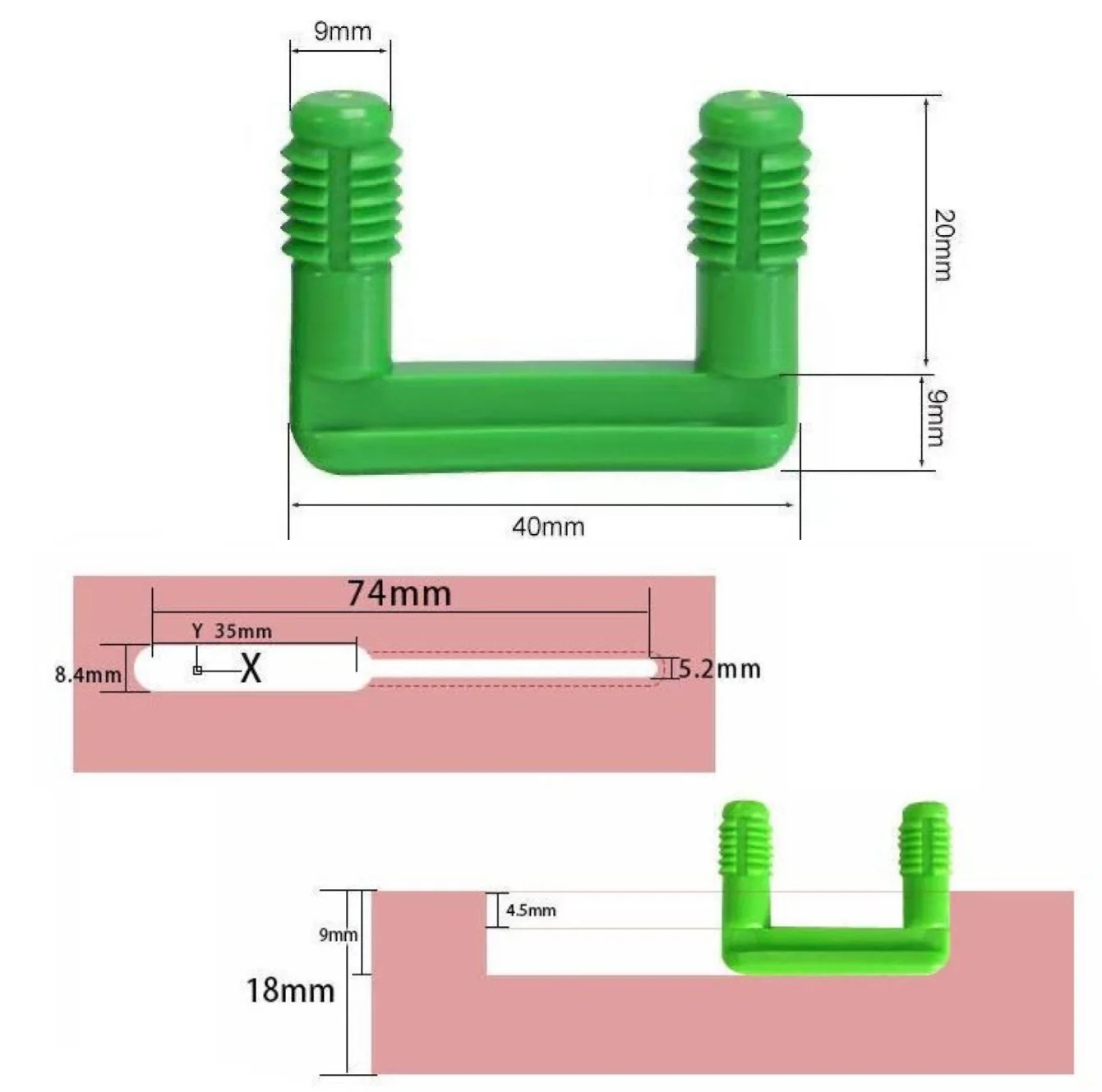 400Pcs Invisible Plastic U Shaped Cabinet Sliding Connecting Clip Joiner