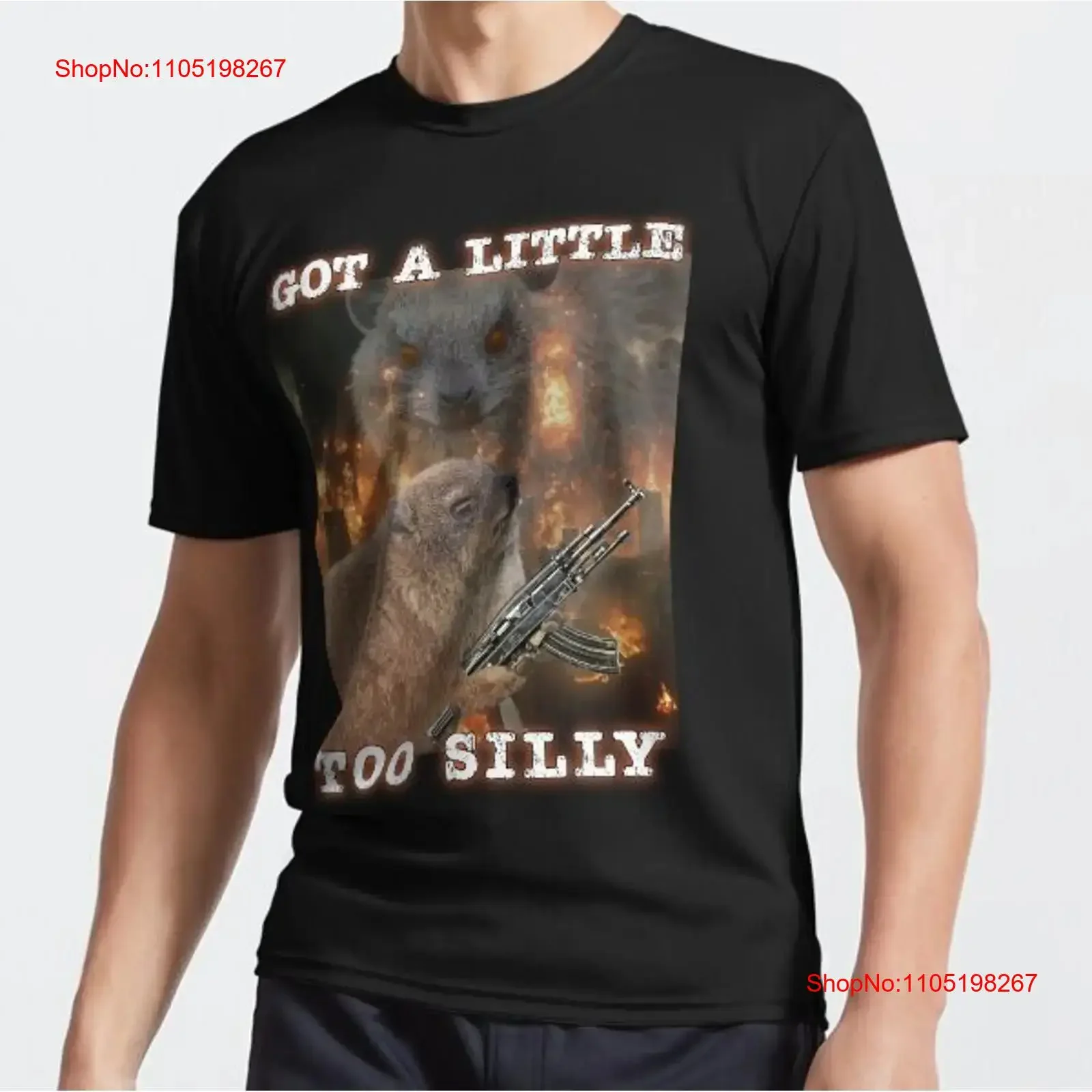 

Забавная активная футболка Got A Little Too Silly Rock Hyrax, винтажная стираная мягкая дышащая универсальная уличная одежда унисекс, растянутая