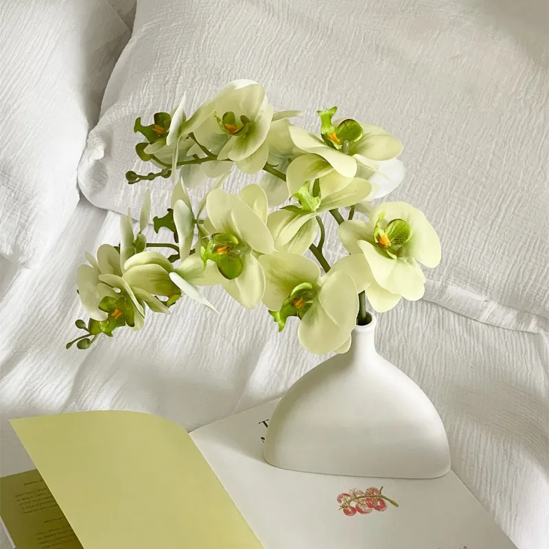 BUY 4 GET 1 FREE Simulated Green White Butterfly Orchid Simulated Orchid Home Wedding Decoration Props Product Photography Props