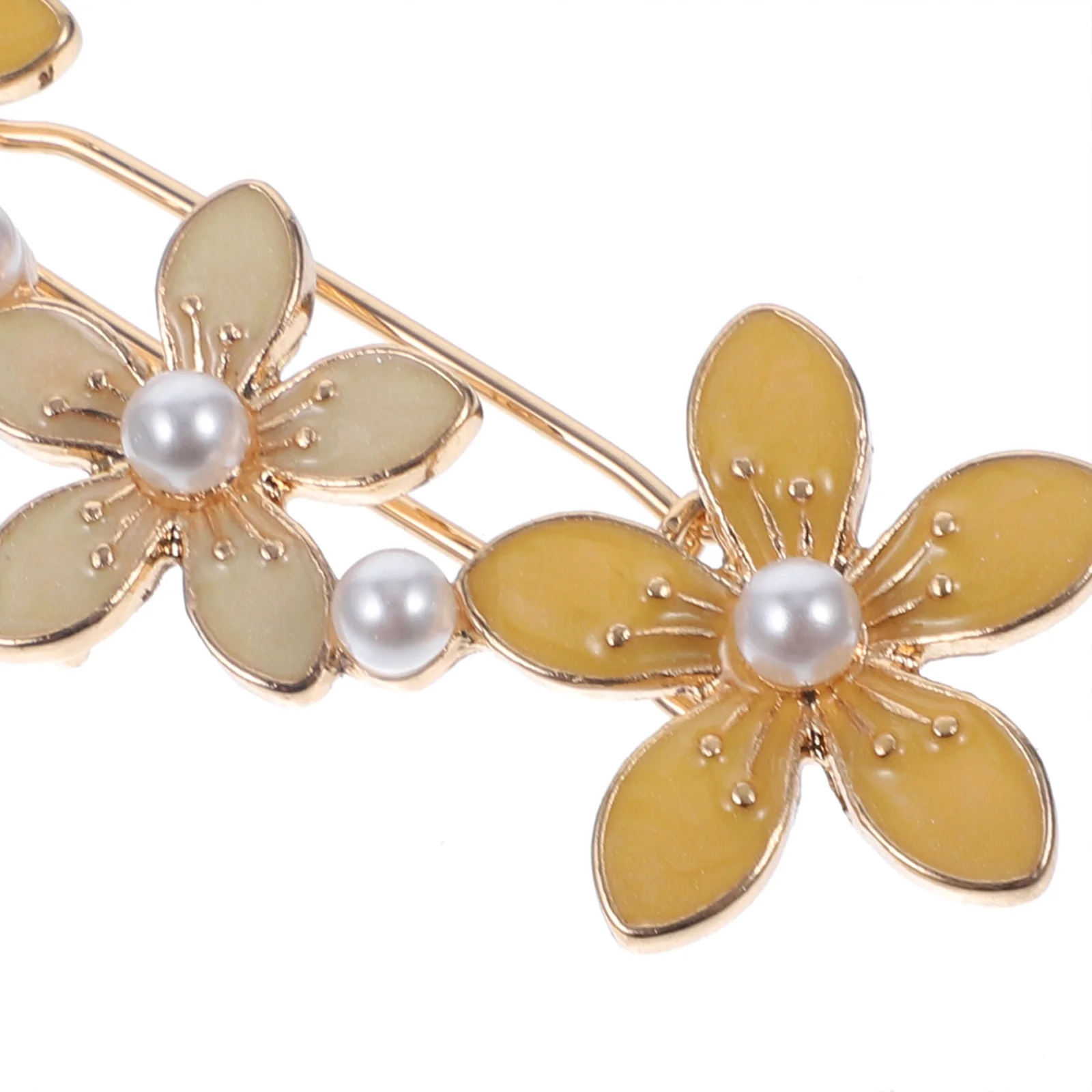 

4Pcs Pearl Flower Hair Clips Alloy Frog Clips Gorgeous Lightweight Hairpins for Women Non-Slip Hair Barrettes Daily Wedding