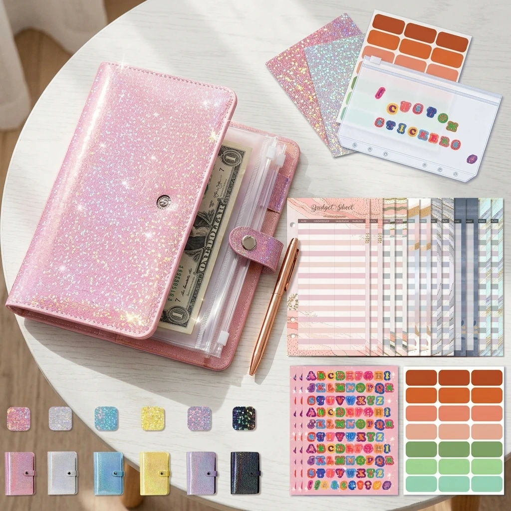 

A6 Colorful Loose-leaf Planner Notebook With Pvc Cover Macaron Colors Smooth Paper For Students Office Planning And Daily Use