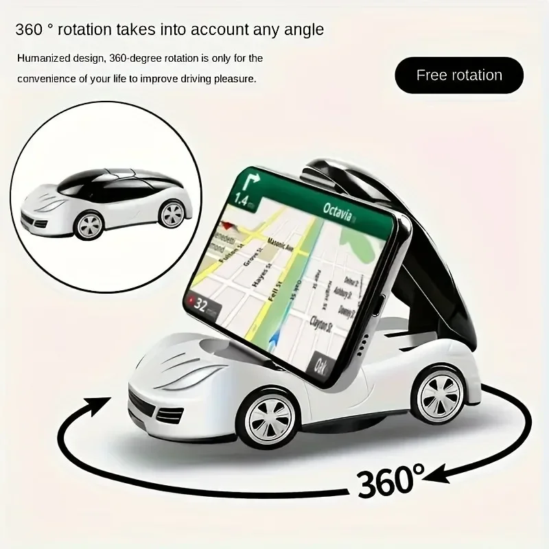 

Super Car Model Mobile Phone Holder, PVC, Non-Slip, 360° Adjustable, Hands-Free Navigation, Available in 4 Colors