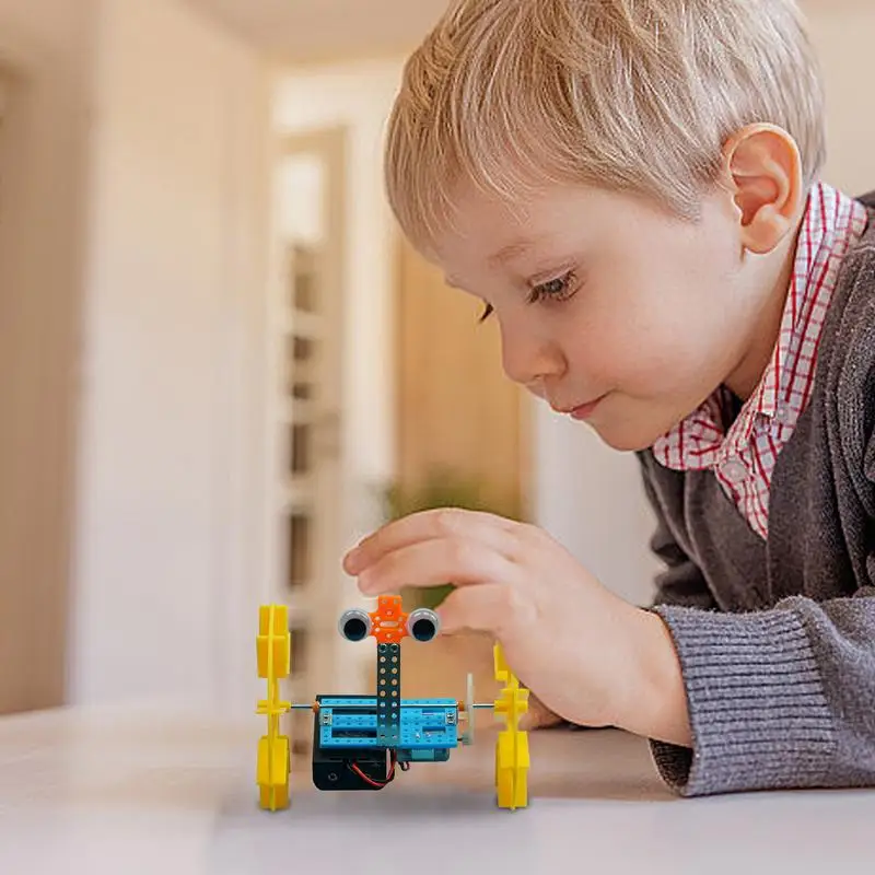 Robots Voor Kinderen Om Elektrische Balans Voertuig Robot Kinderen Handgemaakte Technologie Robot Auto Creatief Speelmodel