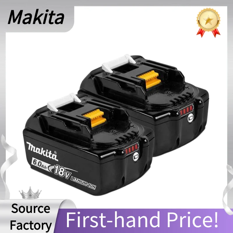 

Makita 18v Battery 6Ah, High Output Lithium-Ion Cell, Ensures Your Makita 18V Tools Perform at Their Peak, for Drills and Saws