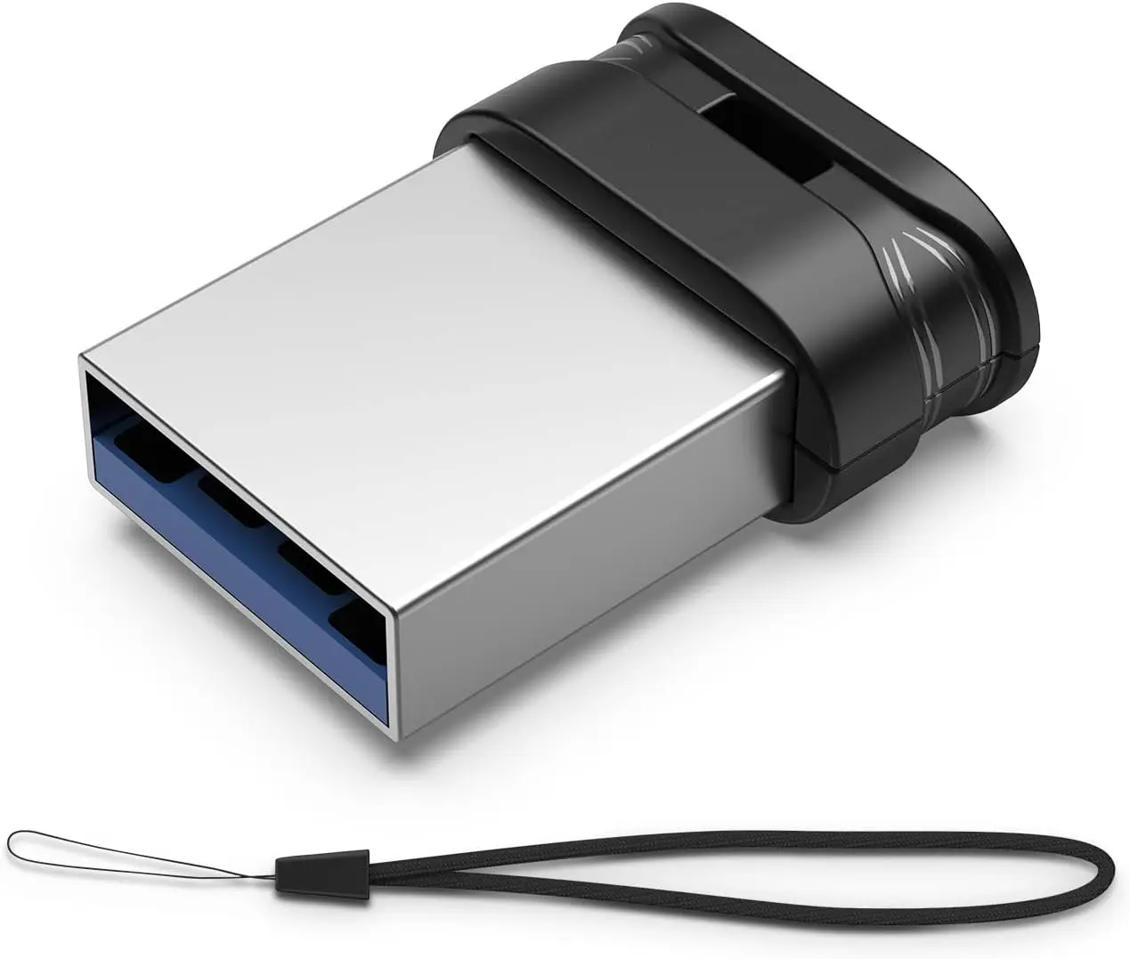 

256GB USB 3.0 Flash Drive with Lanyard, Ultra Slim Thumb Drive for PC Desktop-Black