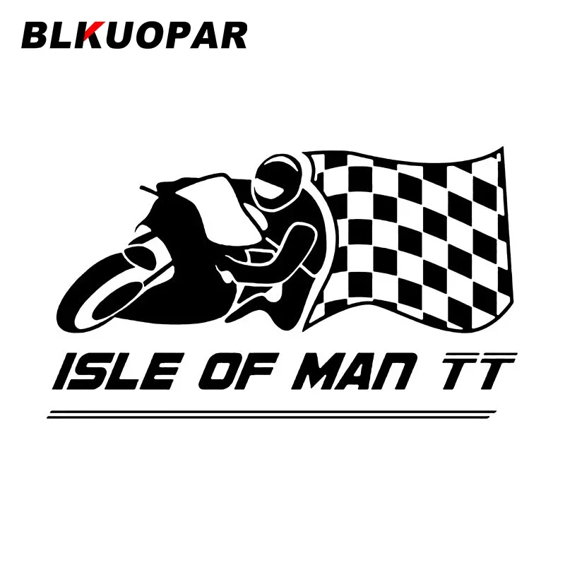 BLKUOPAR-pegatina de coche de carreras Isle Of Man TT Map, calcomanía creativa, gráficos troquelados, ventanas, maletero, parachoques, caravana,