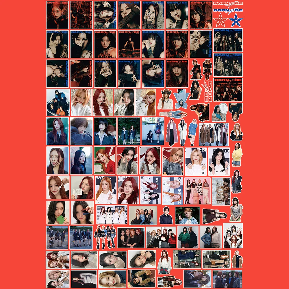 100pcs/set Kpop ITZY CHECKMATE Character Stickers HD High Quality K-pop ITZY Photo album Sticker