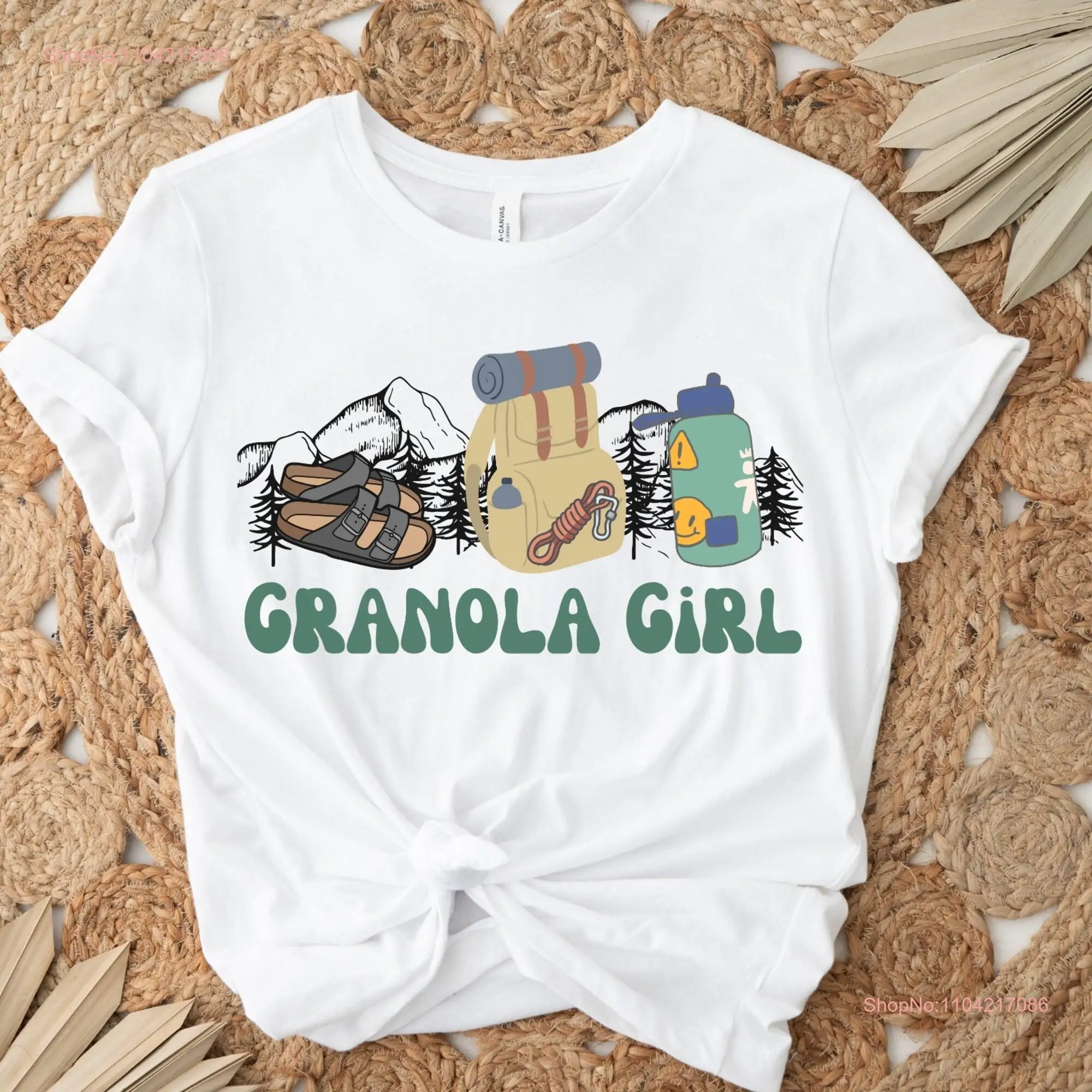 Granola Girl Aesthetic T Shirt Naturecore Gorpcore Indie Wild Adventure Hiking Camping long or short sleeves