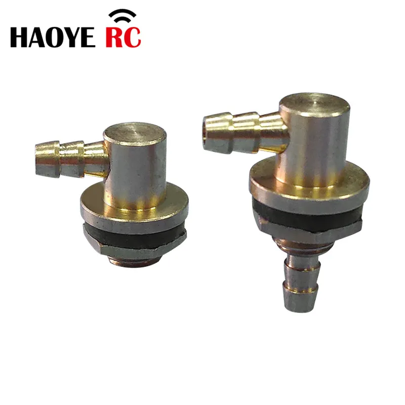 Haoye 2pcs Copper Fuel Nozzle Outer Dia 14mm Metal Oiler Length 18.5/26.5mm Long Short Oil Nipple For RC Model Tank Accessories