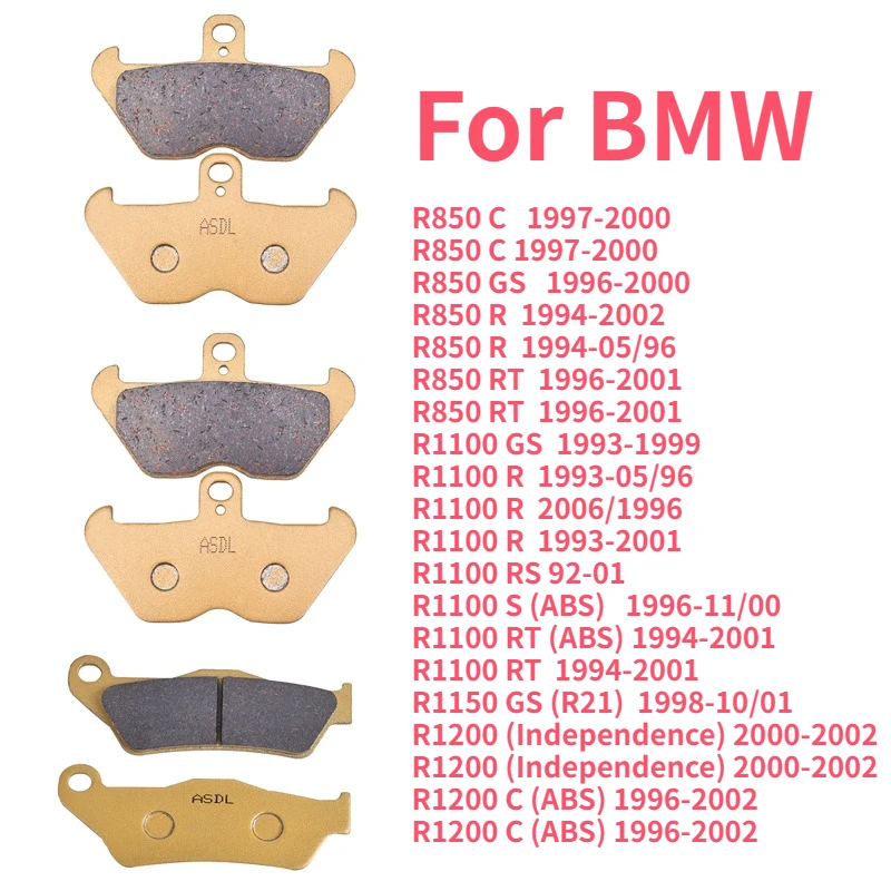 

Motorcycle Parts For BMW Front And Rear Brake Pads R850 C R850R R850RT R1100 R1100GS R1100R R1100RS R1100RT R1150GS R1200 R1200C