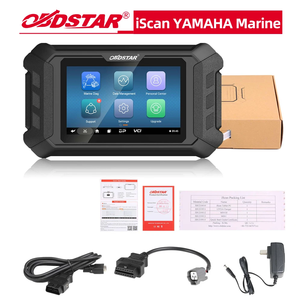 OBDSTAR iScan for YAMAHA Marine Diagnostic Tool Code Reading Code Clearing Data Flow Action Test for Jet Ski Outboard Model