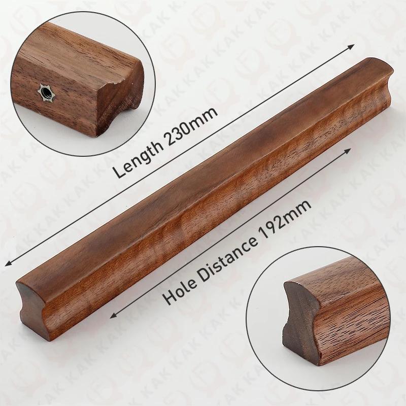 KAK Möbelgriffe aus Holz, 1200 mm lange Griffe für Schränke und Schubladen, Kommodenknöpfe, Schuhschrankgriffe, Küchentürbeschläge