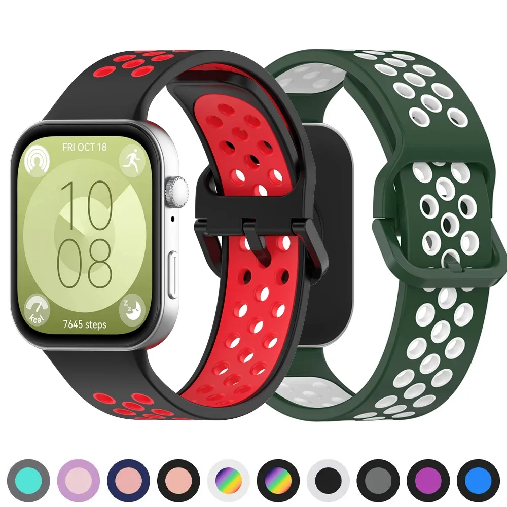 

Silicone For Huawei Watch Fit 3 Strap Accessories Sprot breathable Replacement belt Correa Bracelet for Huawei Watch fit3 Band